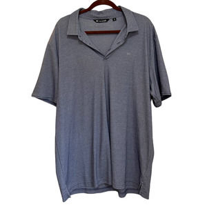 travis mathew Blue Men's Short Sleeve Polo Shirt sz XXL